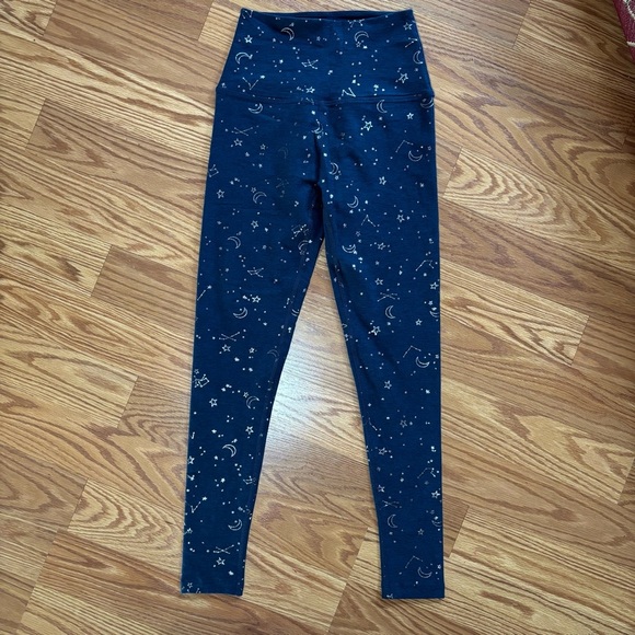 Beyond Yoga Pants - Beyond Yoga Softshine High Waisted Midi Legging Navy Constellations Xsmall